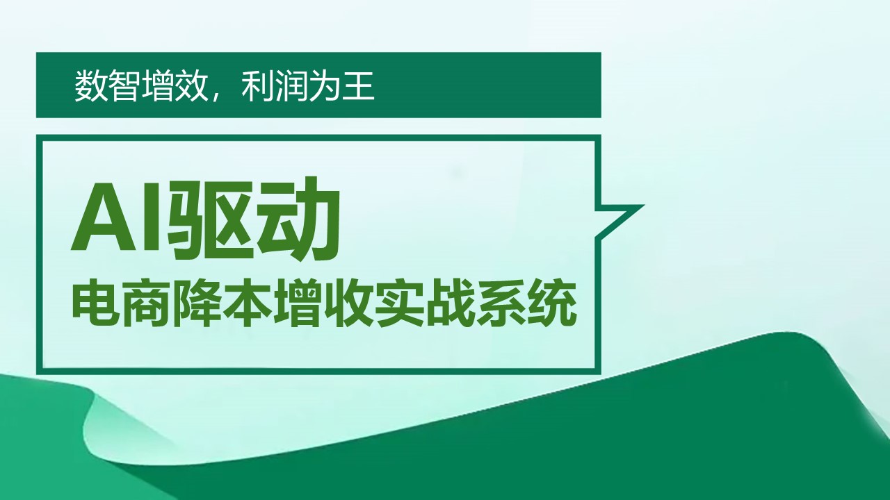 数智增效,利润为王：AI驱动电商降本增收实战系统 (2025-11-05)