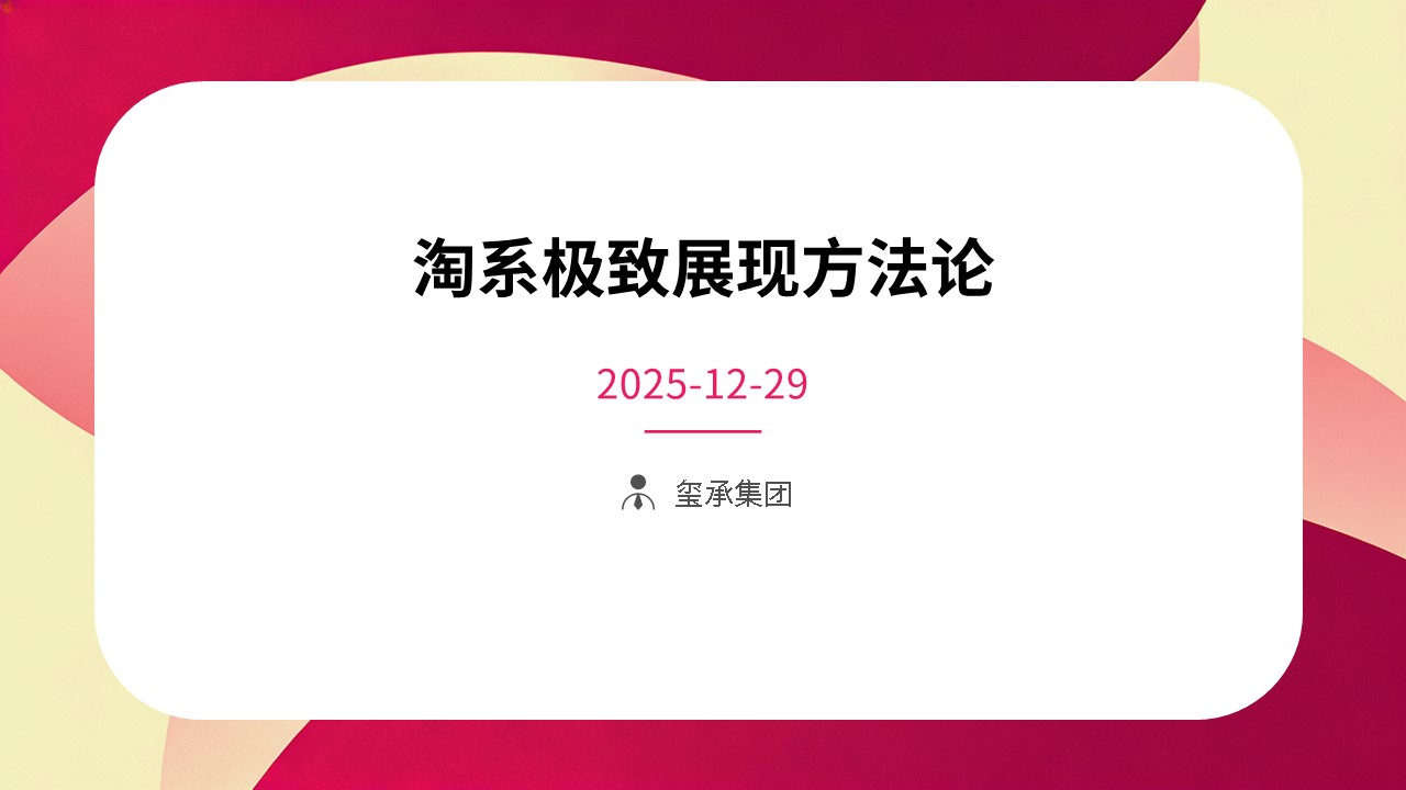 淘系极致展现方法论 (2025-12-29)